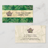 rustieke theepot | Blad | Juniper Herbal Branches Visitekaartje (Voorkant / Achterkant)