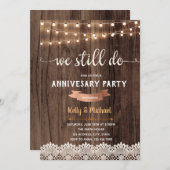 Rustieke thema-uitnodiging doen we nog steeds kaart (Voorkant / Achterkant)