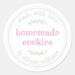 Rustieke Thuisgebakken Bakkerij Koekjes Ronde Sticker