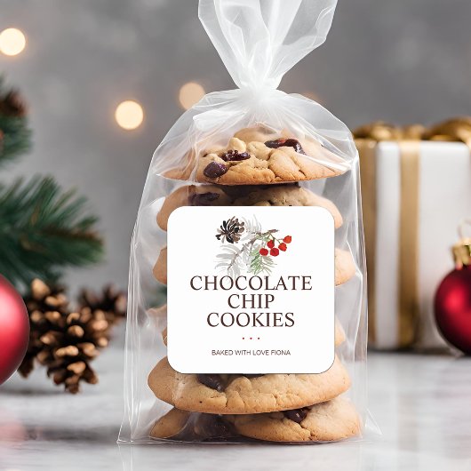 Rustieke Thuisgebakken Eten Vierkante Sticker