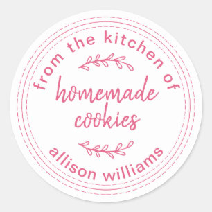 Rustieke Thuisgemaakte Koekjes Uit de Keuken van Ronde Sticker