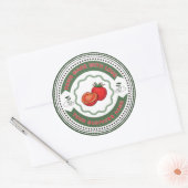 Rustieke Thuisgemaakte Tomatensaus Klassieke Ro Ronde Sticker (Envelop)