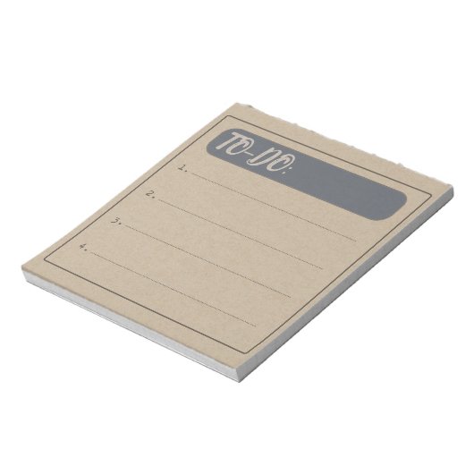 Rustieke  To-Do lijst Notitieblok (Gedraaid)