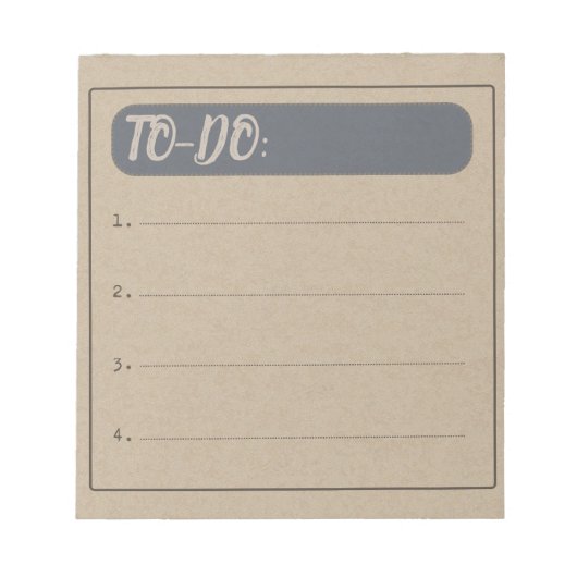Rustieke  To-Do lijst Notitieblok (Voorkant)