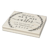 Rustieke Toekomst Mr & Mrs Bruiloft Retouradres Rubberstempel (Stempel)