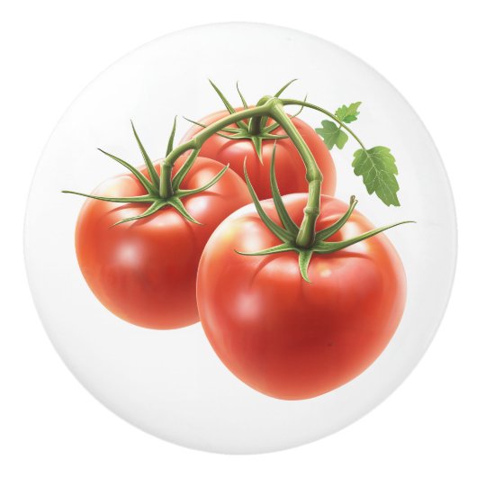 rustieke tomaten keramische knop (Voorkant)