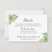 Rustieke Toscaanse olijftak bruiloft details Kaart (Voorkant)