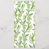 Rustieke Toscaanse Olijftak Bruiloft Menu (Achterkant)