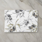 Rustieke Toscaanse Waterverf Olive Branch Theedoek