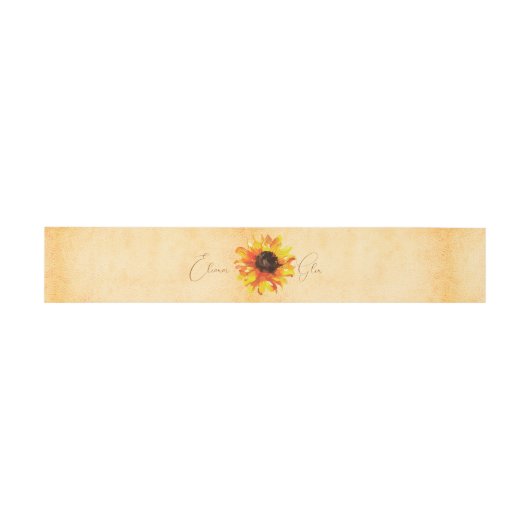 Rustieke Toscaanse Zonnebloem Gepersonaliseerd Uitnodigingen Wikkel (Vlak)