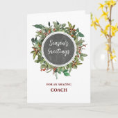 Rustieke touringcar kerstvakantie kaart (Gele Bloem)