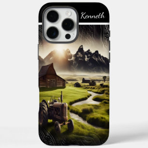 Rustieke Tractor bij zonsondergang iPhone 16 Pro Max Hoesje