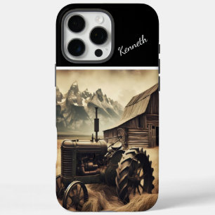 Rustieke Tractor in Mountain Valley iPhone 16 Pro Max Hoesje