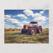 Rustieke tractor met hooibalen briefkaart (Voorkant)