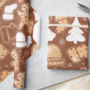 Rustieke Traditionele Kerstmis Gingerbread Delight Cadeaupapier
