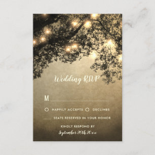Rustieke Tree Branch Bruiloft RSVP Kaarten Kaartje