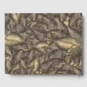 Rustieke tropische bladeren  botanische bruiloft gastenboek (Achterkant)