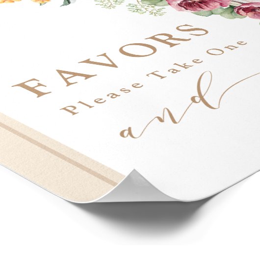 Rustieke Tropische Boheemse Huwelijksgunsten Bord Poster (Hoek)