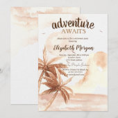 Rustieke tropische palmen kaart (Voorkant / Achterkant)