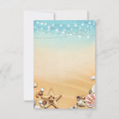 Rustieke Tropische Strand Hart Trouwreactie RSVP Kaartje (Achterkant)