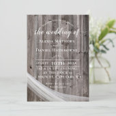 Rustieke Trouw Uitnodiging (Staand voorkant)