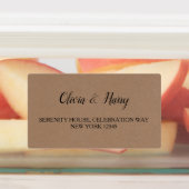 Rustieke Trouw Waterdichte Retouradres Labels (Aangebracht)