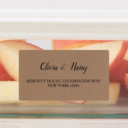 Rustieke Trouw Waterdichte Retouradreslabels Labels (Aangebracht)