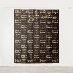 Rustieke trouwachtergrond Step en Repeat Banner Wandkleed