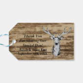 Rustieke trouwherten dank u Labels Cadeaulabel (Achterkant Horizontaal)