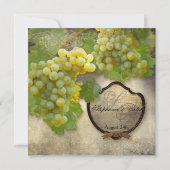 Rustieke Trouwwijn Country Vineyard Stijl Kaart (Achterkant)