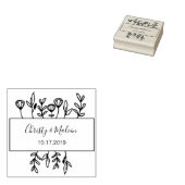 Rustieke Tuin Bewaar de datum logo Zelfinking Rubberstempel (Gestempeld)