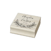 Rustieke tuin Bewaar de datum logo Zelfinkkend ste Rubberstempel (Stempel)