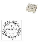 Rustieke Tuin Bewaar de datum rond logo Zelfinkt Rubberstempel (Gestempeld)