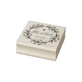 Rustieke Tuin Bewaar de datum rond logo Zelfinkt Rubberstempel (Stempel)