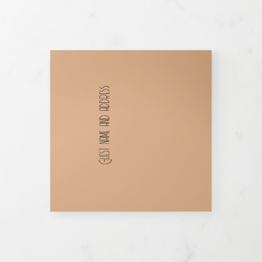 Rustieke tuin bruiloft drieluik uitnodiging (Cover)