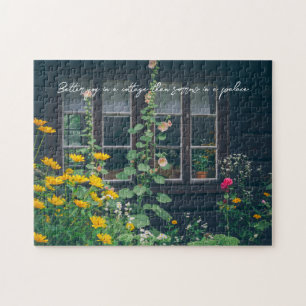 Rustieke tuin en een gezellig huisje legpuzzel