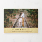 rustieke tuinlampen alles in één bruiloft drieluik uitnodiging (Cover)