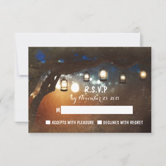 rustieke tuinverlichting outdoor bruiloft RSVP kaa (Voorkant)