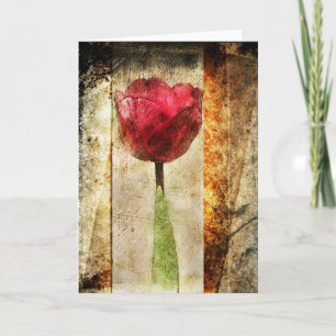 rustieke tulp-Wenskaart Kaart