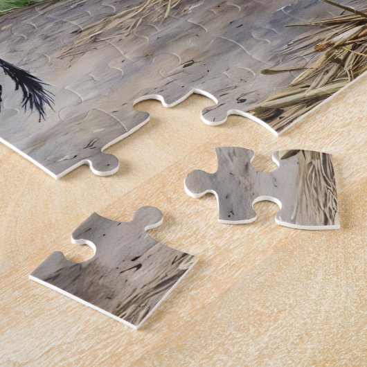 Rustieke Turkije Boerderij Schilderen Thanksgiving Legpuzzel (Zijkant)