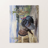 Rustieke Turkije Boerderij Schilderen Thanksgiving Legpuzzel (Verticaal)