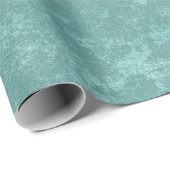 Rustieke turquoise  getextureerde kerst cadeaupapier (Rol Hoek)