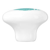 Rustieke turquoise hart keramische knop voor meube (Zijkant)