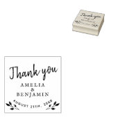 Rustieke Twigs Typografie Dank u Bruiloft Rubberstempel (Gestempeld)