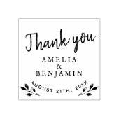 Rustieke Twigs Typografie Dank u Bruiloft Rubberstempel (Afrduk)