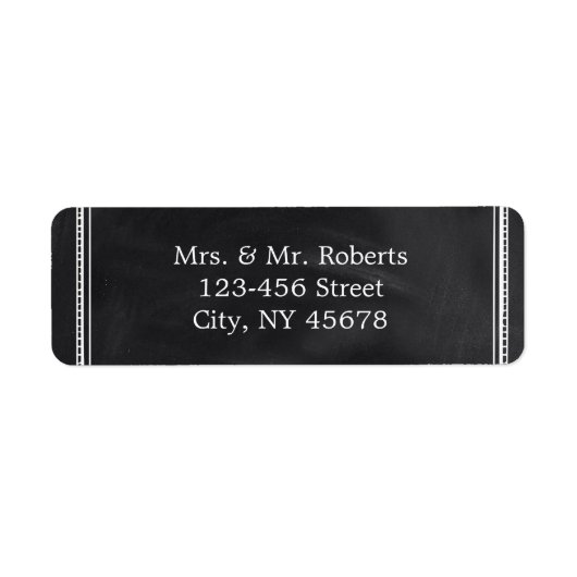 rustieke Typografie Chalkboard bruiloft Etiket (Voorkant)