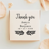 Rustieke Typografie Custom Wedding Dank u Rubberstempel