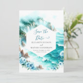 Rustieke Typografie Nautische bruiloft Save The Date (Staand voorkant)