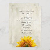 Rustieke uitnodiging zonnebloem Land bruiloft uitn (Voorkant / Achterkant)