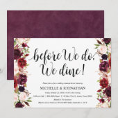 Rustieke uitnodigingen voor herhalingsdiner in Bou (Voorkant / Achterkant)